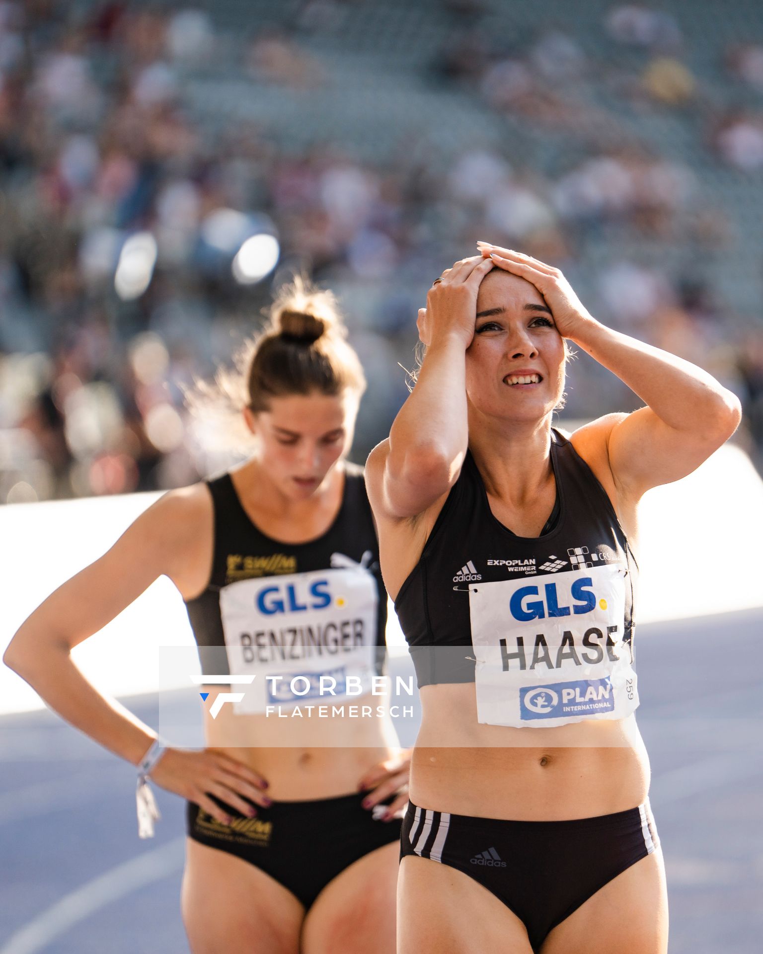 Rebekka Haase (Sprintteam Wetzlar) gewinnt die 200m waehrend der deutschen Leichtathletik-Meisterschaften im Olympiastadion am 26.06.2022 in Berlin